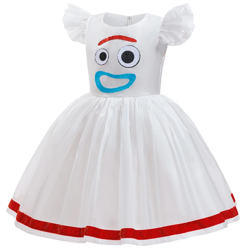 Children Clothes Girl Cosplay Dress with Flying Sleeves for Halloween Anime Costume, 2-8 Years Old Children's Clothing