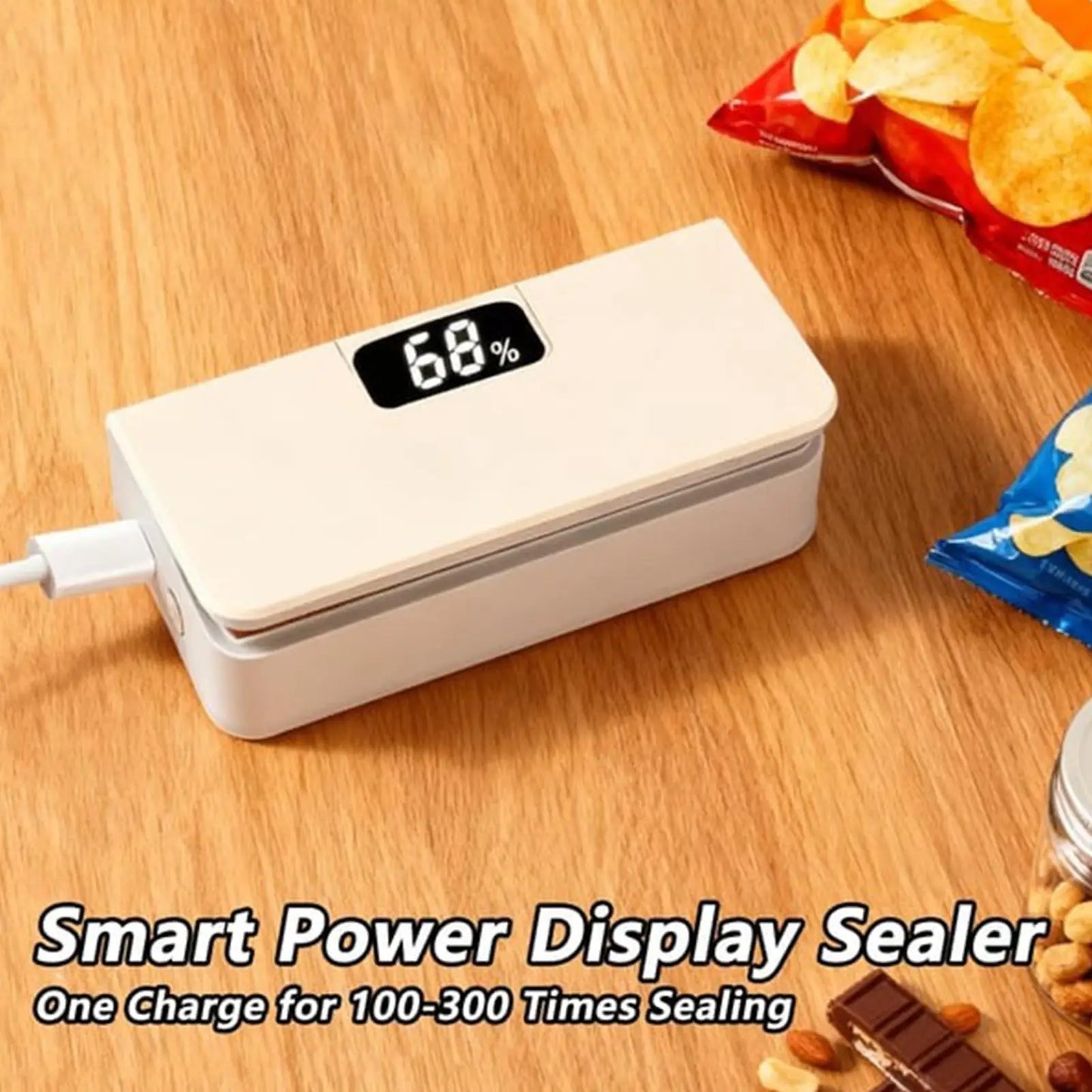 6-Mode Rechargeable Magnetic with Cutter Mini Sealer Electric Handheld Sealer Machine for Home Kitchen Restaurant Snack Chip