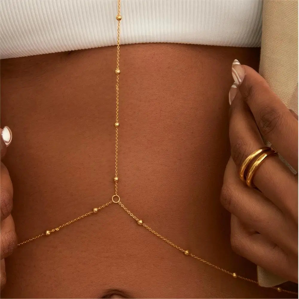 Sexy Belly Chain Beads Adjustable Bikinis Festival Summer Accessories for Beach Belly Waist Chain for Women Body Jewelry Gift