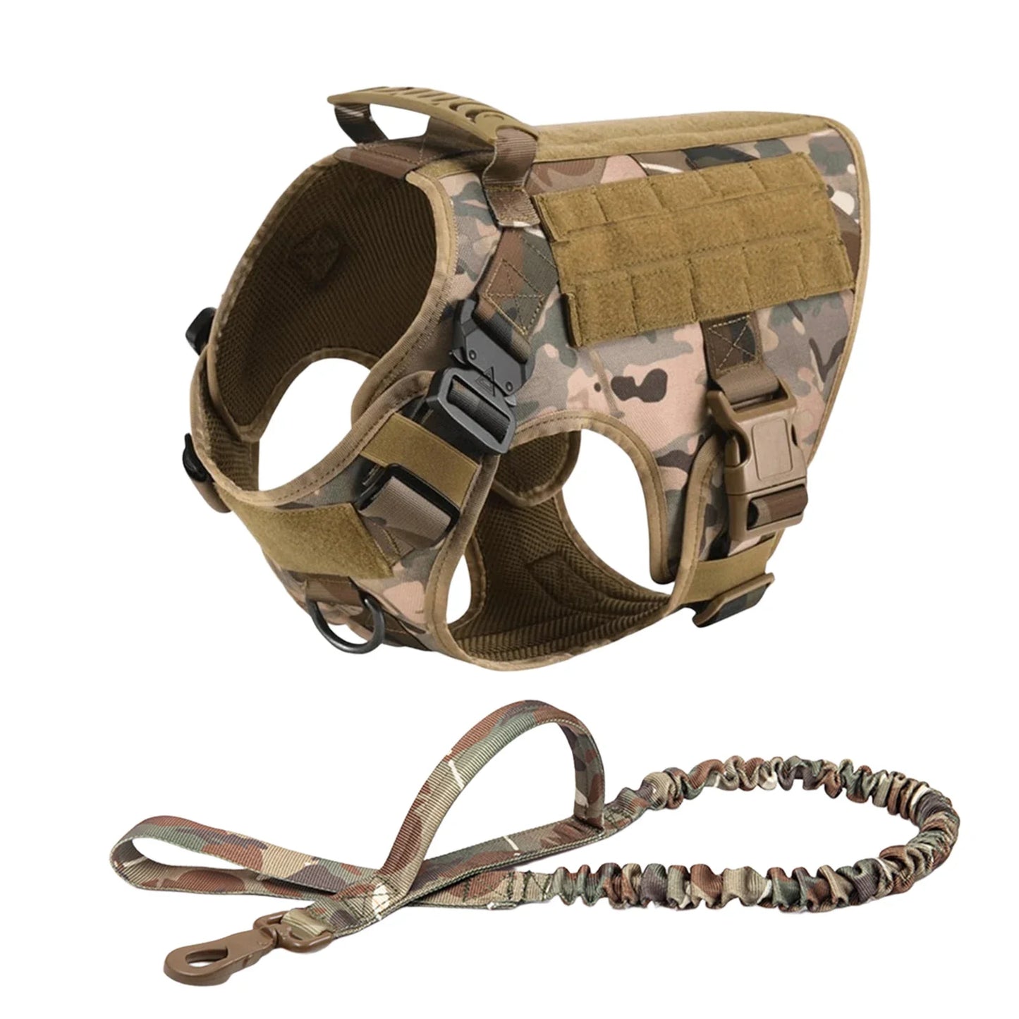 Military Dog Harness Collar Leash Molle Pouches For Medium Large Dogs Pet German Shepherd Training Walking Vest Dog Harnesses