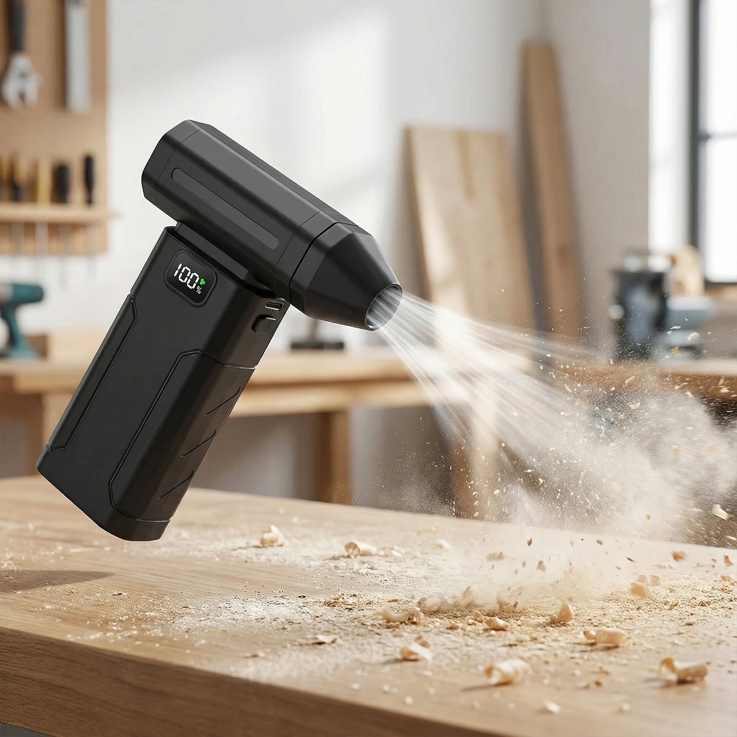  Compressed Air Duster 5-Speed Handheld Portable Dust Blower Electric Dryer Screen Display Rechargeable 100000RPM Powerful Tool
