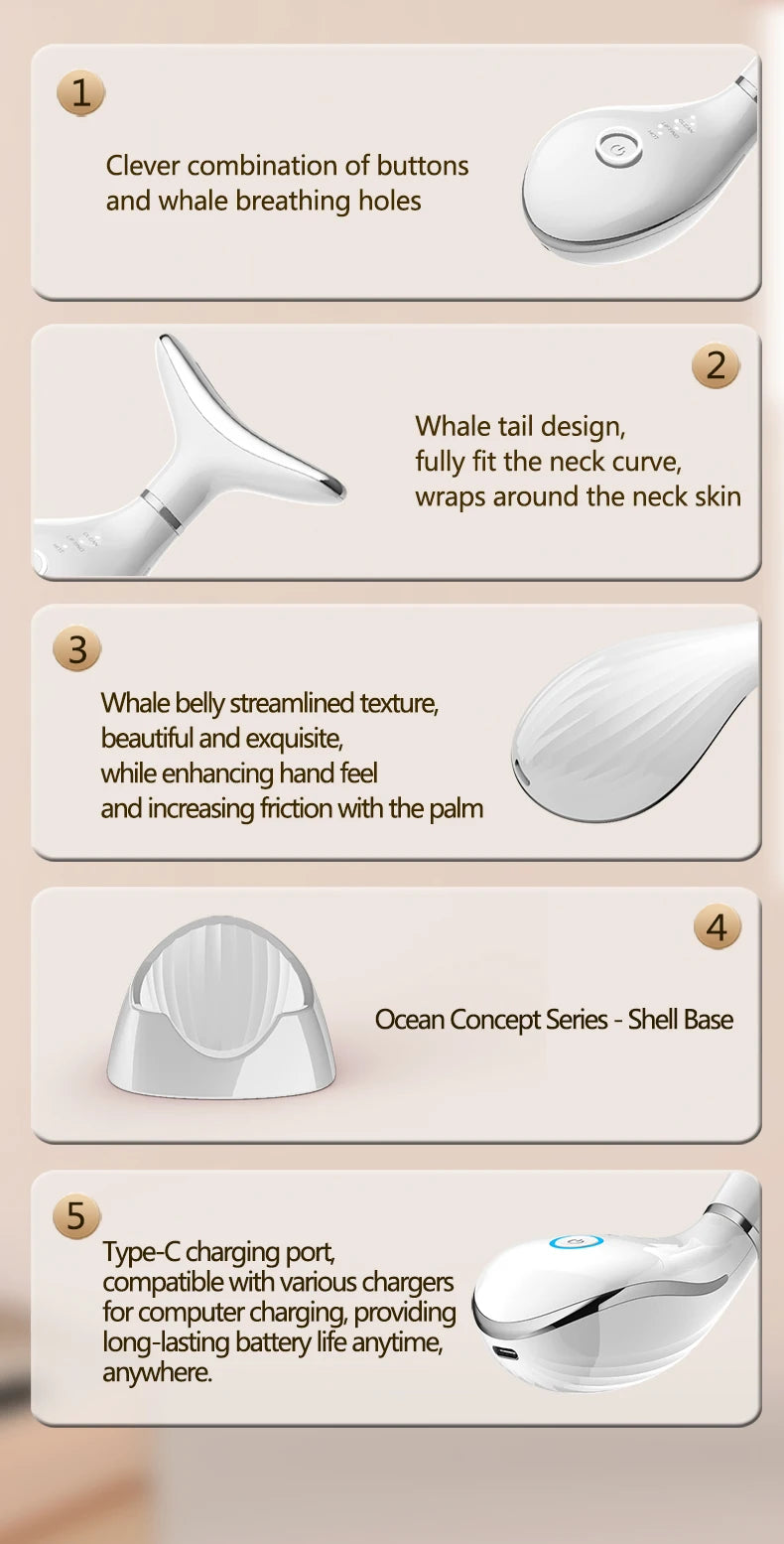 7 Colors Neck Face Beauty Device Facial Lifting Machine Face Massager Reduce Double Chin Face Sculpting Skin Care Beauty Tools