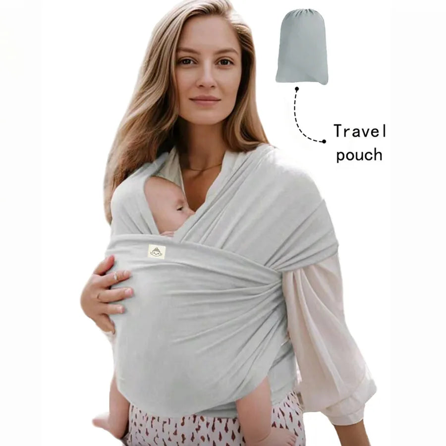 Baby carrier front-carrying multi-functional sleeping, breastfeeding, outing device to free hands knitted fabric