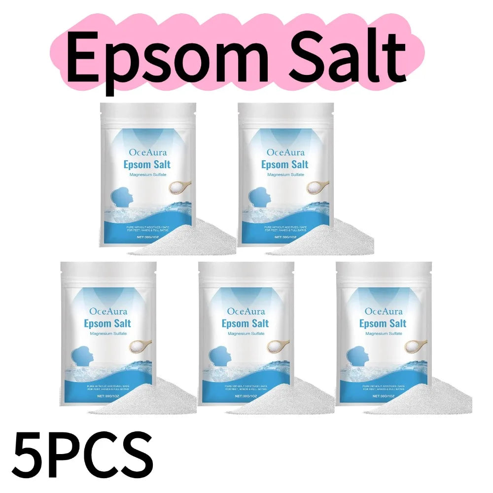 1/2/3/4/5/6/8/10PCS*30g Natural Epsom Salt Body Bath Salt Gentle Exfoliating Dead Skin Remover Deep Moisturizing Care