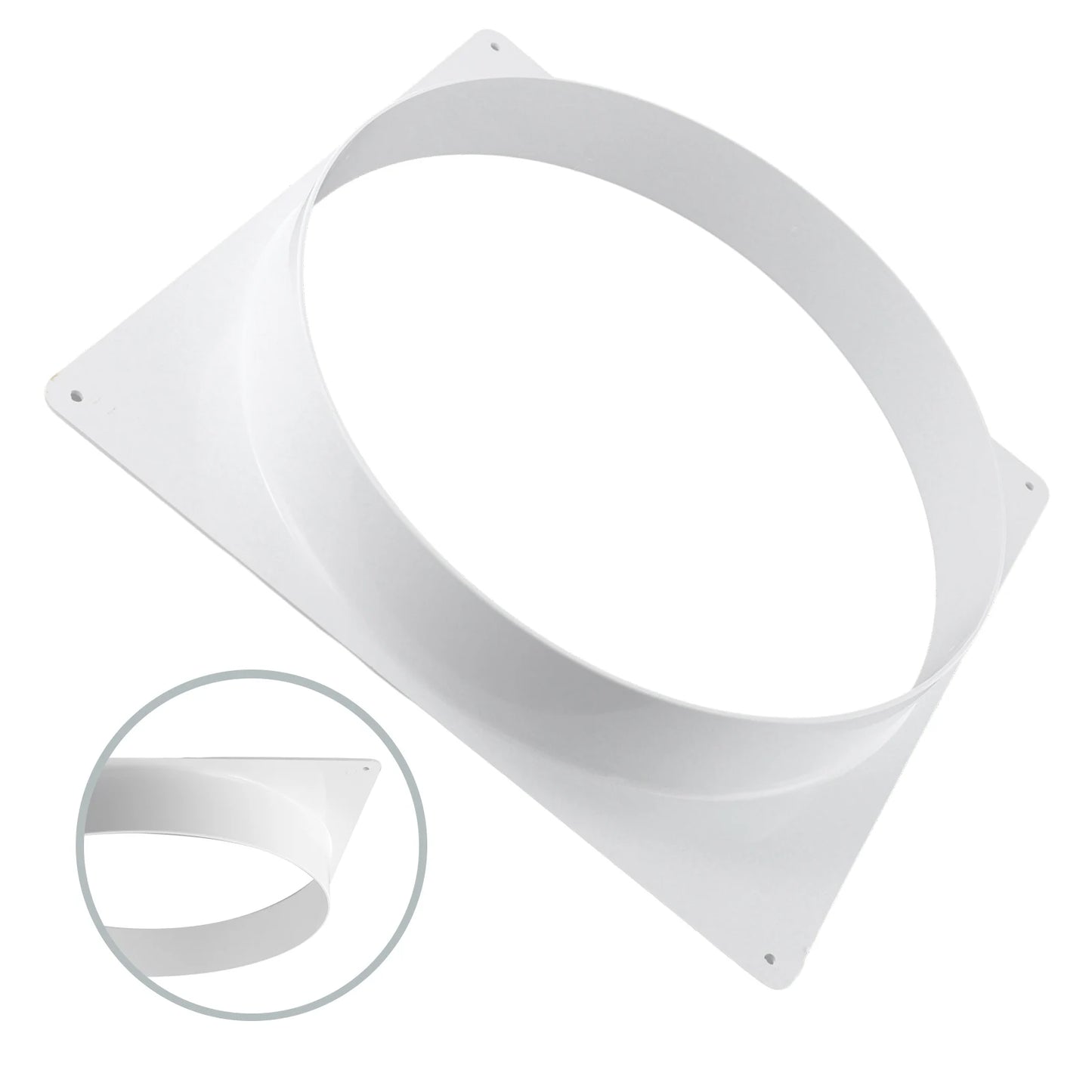 1pc Exhaust Pipe Straight Pipe 100-300MM ABS Air Duct Connectors Flange Ventilation Ducting Replaceable Accessories White
