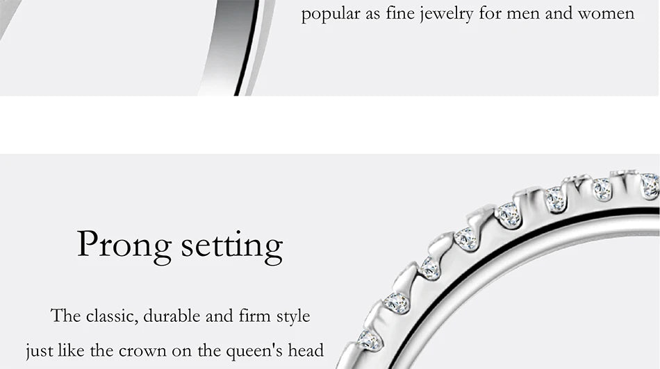 PERFANY GRA Certified Moissanite Ring for Women S925 Pure Silver Classic Eternal Laboratory Diamond Wedding Fashion Jewelry