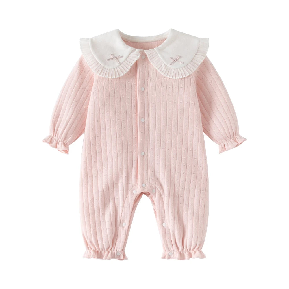 Sweet Newborn Baby Girl Rompers Cotton Toddler Girls Onesie Princess Jumpsuits Clothes