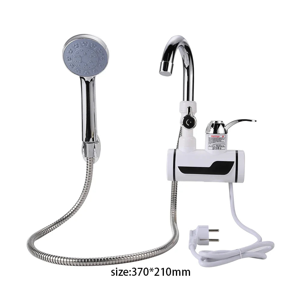 3000W Instant Electric Water Heater Shower Digital Display 220V Kitchen Bathroom Tankless Hot Water Faucet Heater