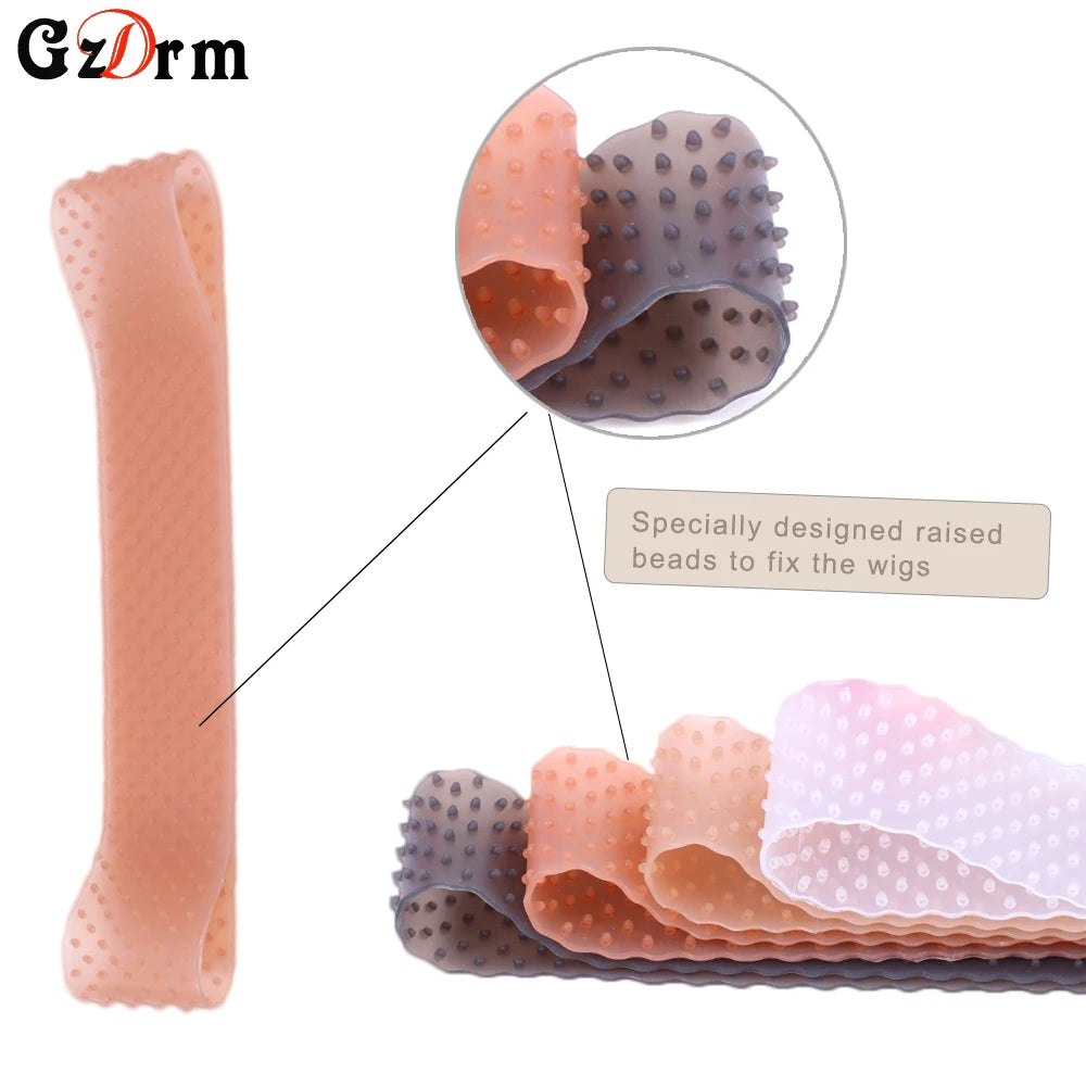 Wig Grip Band Set Adjustable Silicone Wig Headbands Non-Slip Elastic Wig Grip, Sweat-Proof Hold