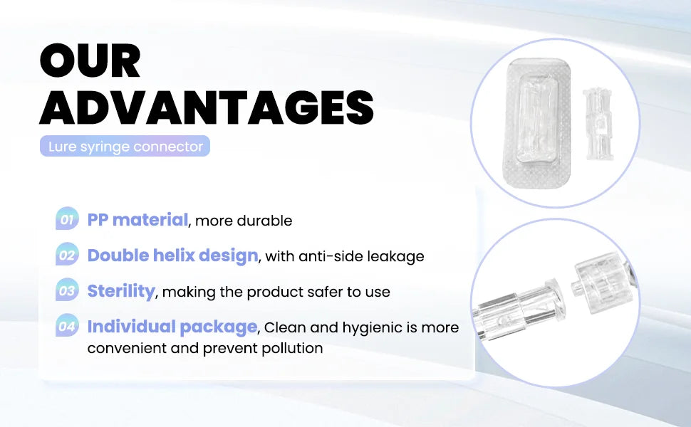 Individual Package PP Sterile Syringe Connector 20/50/100/500/1000 Pcs Female Luer Lock Disposable