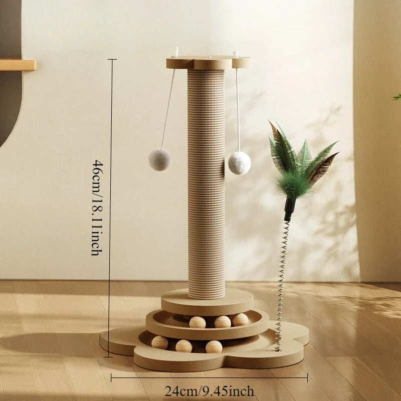Cat Scratch Pole Sisal Cats Scratcher Turntable Cat tree Toy Grab Column Pet Supplies Climbing Frame Cats Scratch Boards