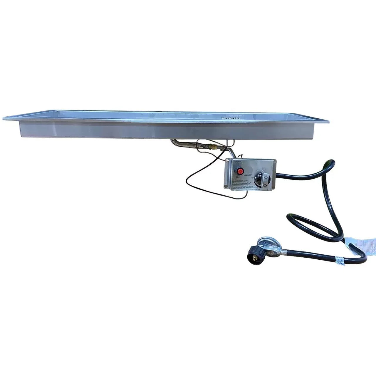 36× 12inch Stainless Steel Gas Propane Fire Pit Fire Stove Table Accessories
