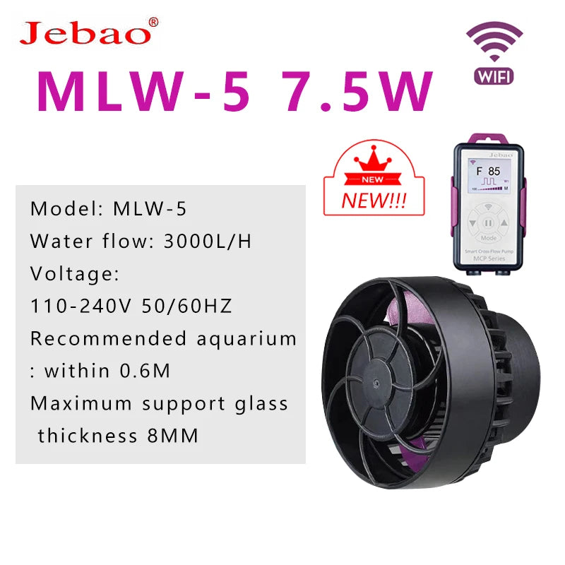 Jebao ALW MLW-5 MLW-10 MLW-20 MLW-30 Series smart Wave Pump with Wifi LCD Display Controller Wave ball Fish Tank Aquarium marine