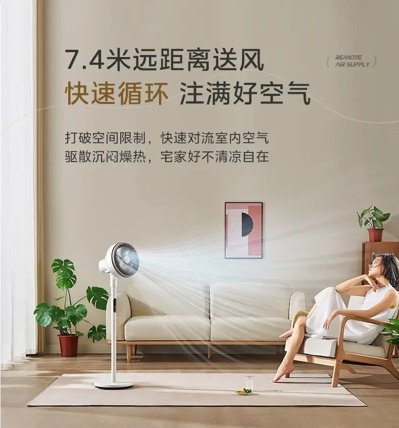 air circulation fan electric fan floor-standing high wind remote control timing household floor fan  air cooler