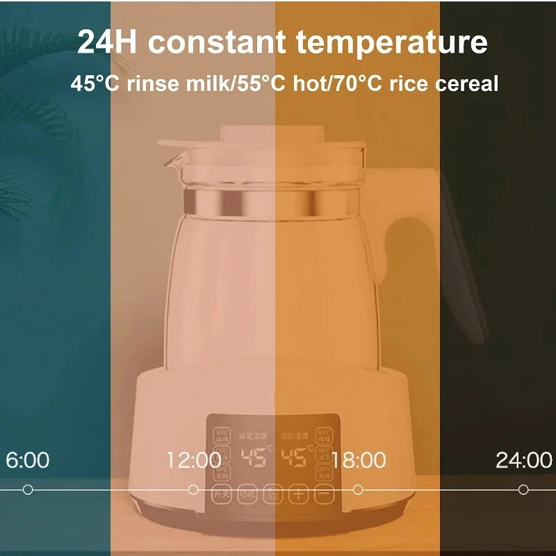 1.3L Electric Kettle Baby Thermostat Milk Warmer Home 24h Hot Water Kettle Multifunctional Glass Health Pot Teapot Kitchen Tools