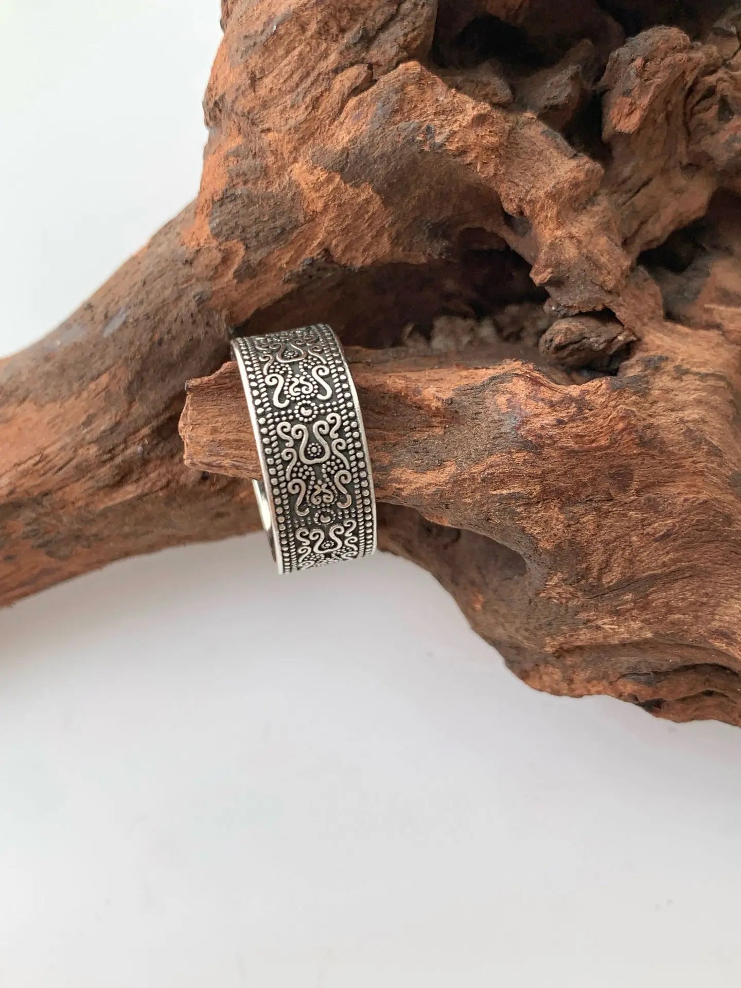 VENTFILLE 925 Sterling Silver Arabesque Pattern Ring For Women Vintage Aesthetic Simple Trend Ethnic Jewelry Gift Dropshipping