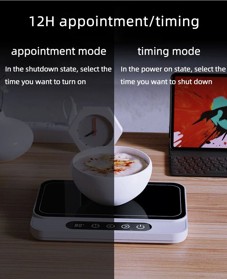 50W Mug Warmer Cup Heater Electric Hot Plate 9 Gear Temperature Warmer Coaster Heating Lunch Box Milk Coffee Home Office 220V
