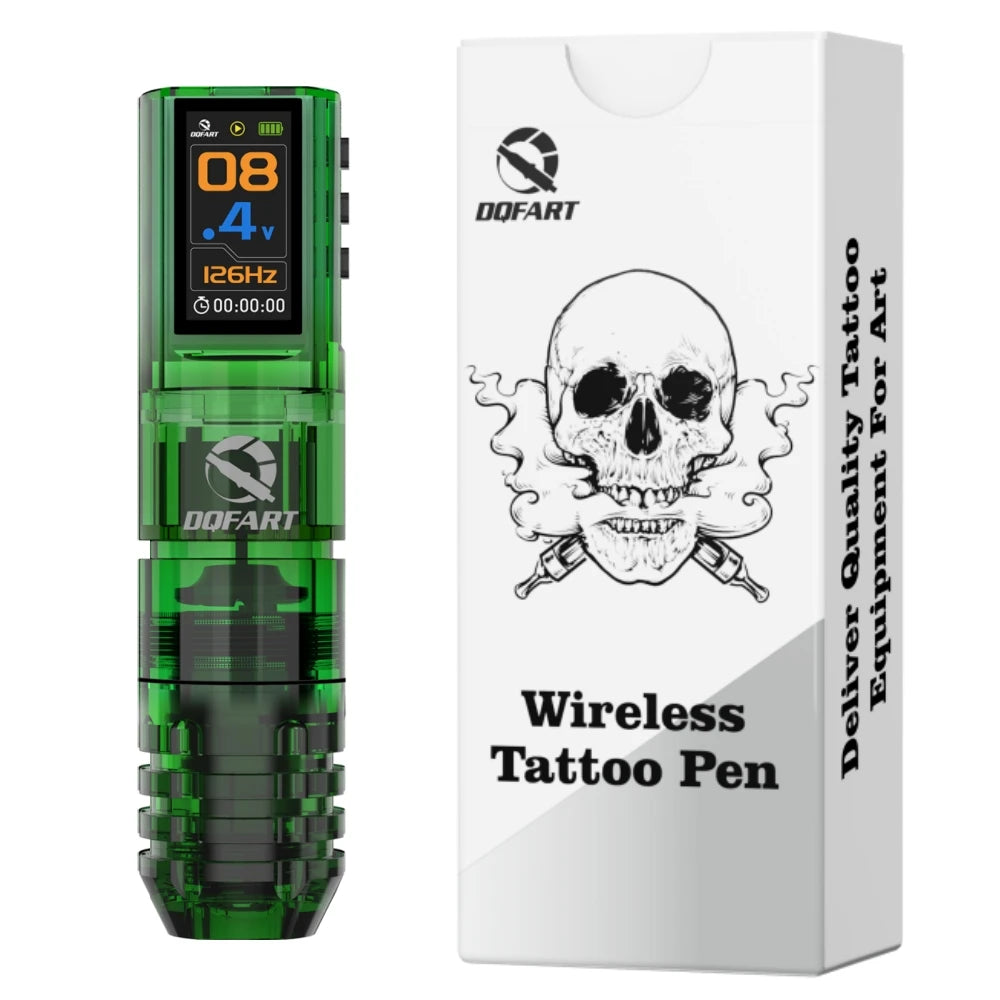 DQFART Hot Poseidon Wireless Tattoo Machine Pen 3Styles 6Colors 1600mAh Safe Professional Artists Creative Designs Beginner