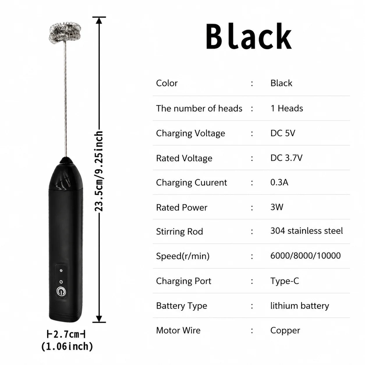 Handheld Electric Milk Frother Mini Coffee Foam Maker Portable Milk Whisk Mixer for Home Latte Cappuccino