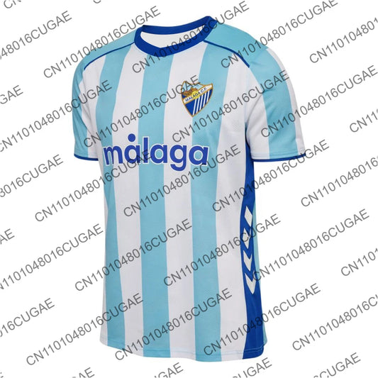 25-26 Spain Style Malaga Football Jerseys 3D Printed Short Sleeved T-shirt Home Away Kit Same for Adults & Children