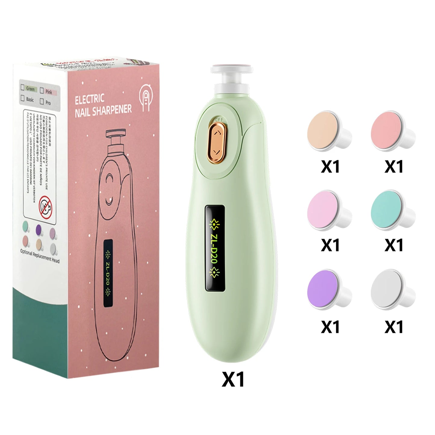 Baby Electric Nail Trimmer Kid Nail Polisher Tool Baby Care Multifunctional Fingernail Cutter Trimmer Infant