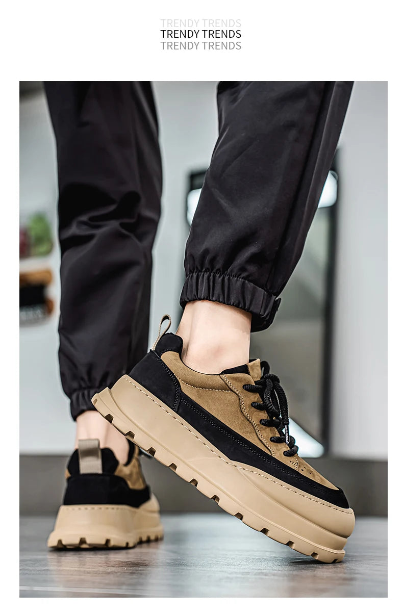 Loafers Casual Sneaker Thick Bottom Men's Sneakers Fashion Sports and Leisure Wear-resistant Shoes for Men Soft and Comfortable