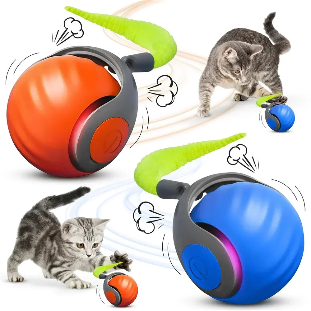Smart Interactive Speedy Tail 2.0 Cat Toy Automatic Moving Ball Toy for Cats And Dogs Touch Motion Rolling Pet Ball