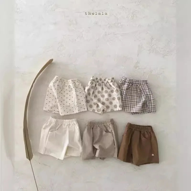 2025 Summer New Baby Cotton Breathable Shorts Thin Infant Boy Casual Shorts Cute Toddler Girl Solid Shorts Kids Clothes
