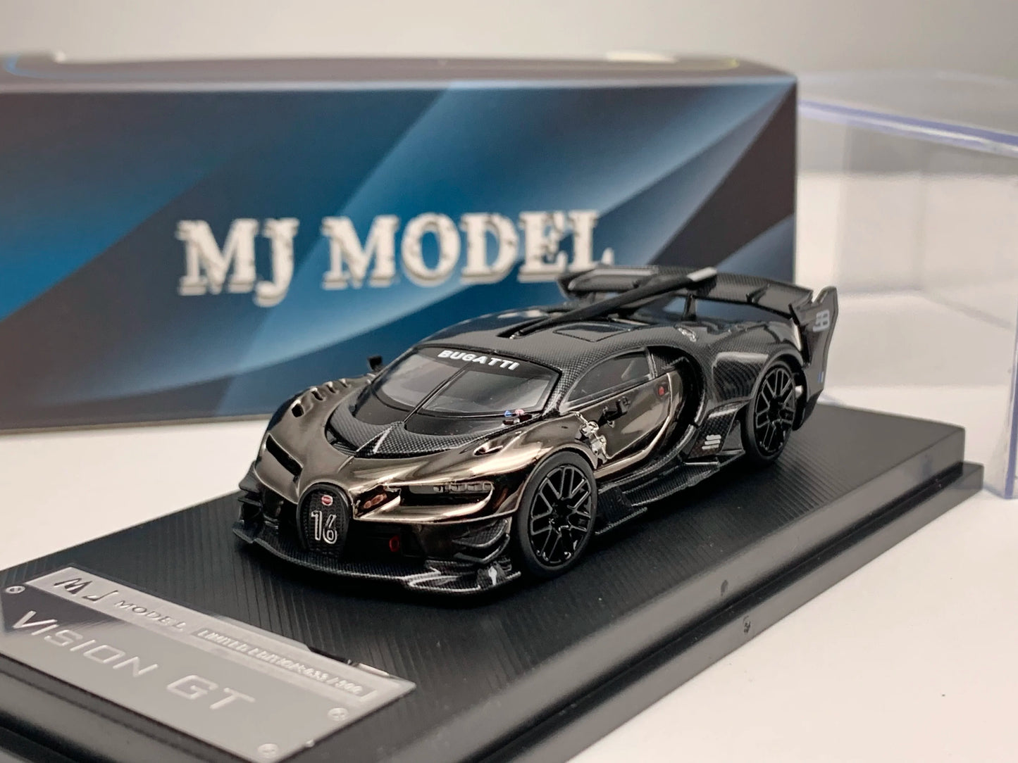 MJ 1:64 BUGATTI VISION GT Alloy Car Model Collection Ornament