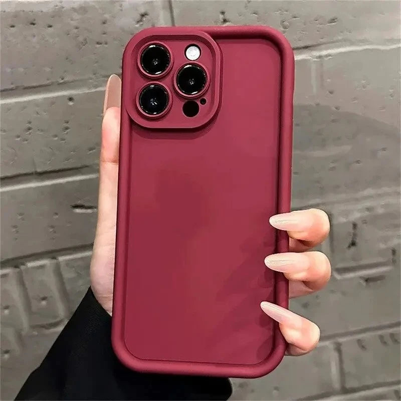 Luxury Candy Color Soft TPU Case For iPhone 17 Air 16 14 15 Pro Plus 13 12 11 Pro Max 16e Shockproof Silicone Phone Cover Fundas