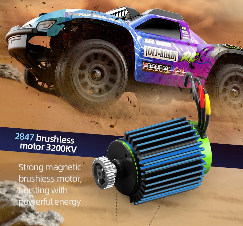 1/14 Q130 RC Car Desert  4WD Off-road Truck 2.4G High Speed Car Racing Drift Remote ControlVehicle Toys For Boys Children
