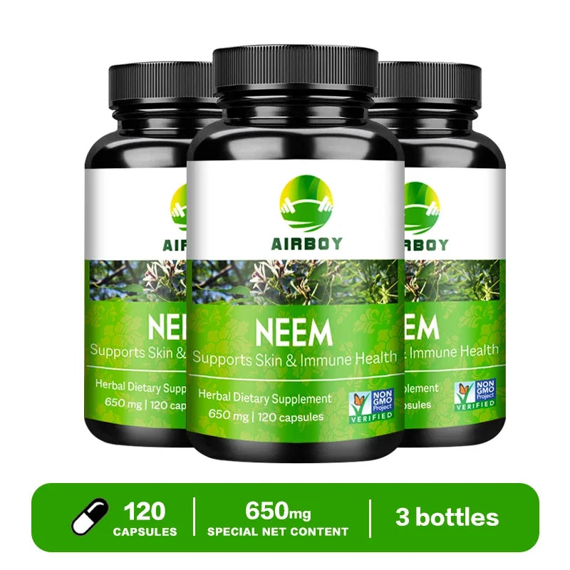 Organic Neem Supplement - Supports Skin, Immune, & Liver Health, Detox