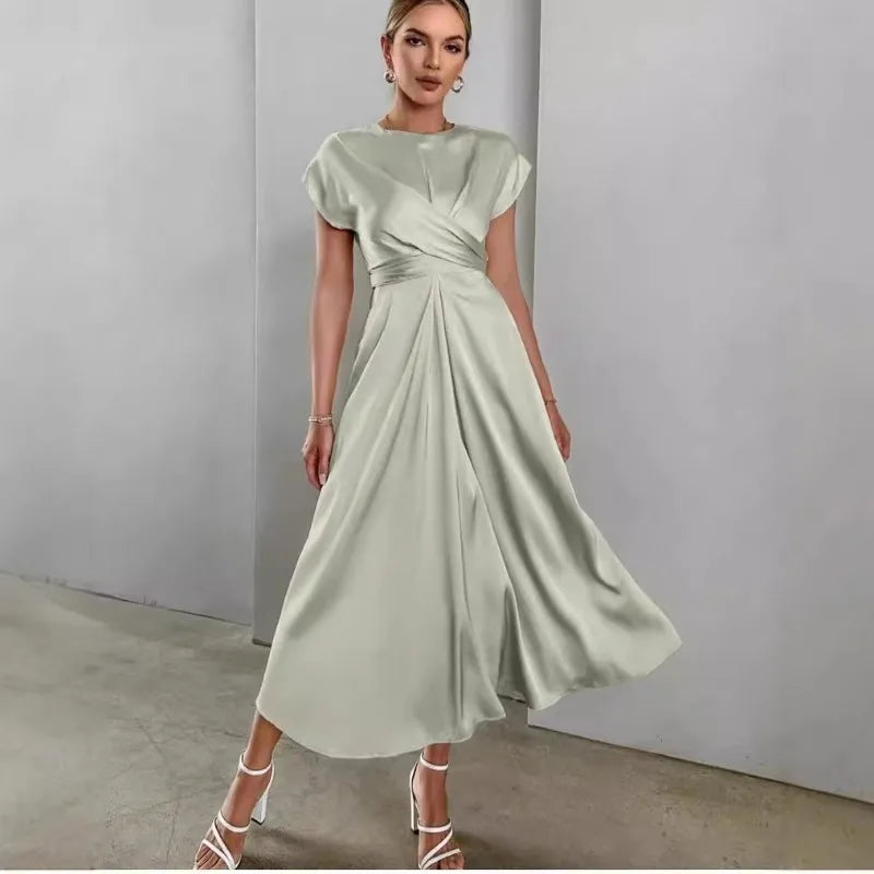 2025 Luxurious Women Hepburn Corset Party Dress Elegant Off Shoulder Folds Gala Celebrity Mini Dress Sexy Cocktail Dress Gown