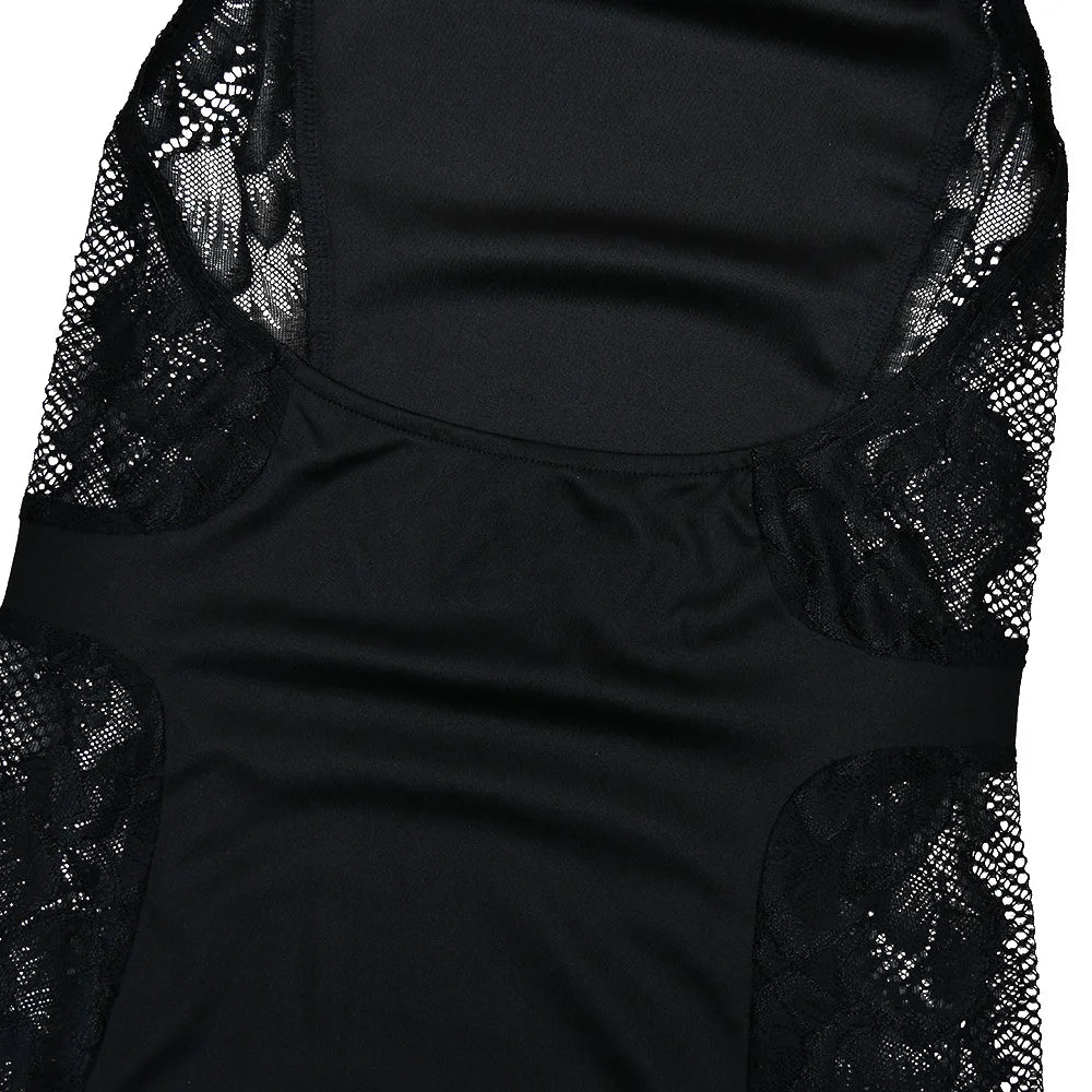 Talenza Luxury Lace Evening Dress Sexy  See-Through Cutout Lace Backless Dress Elegant Sleeveless Halter Neck Women Party Dress