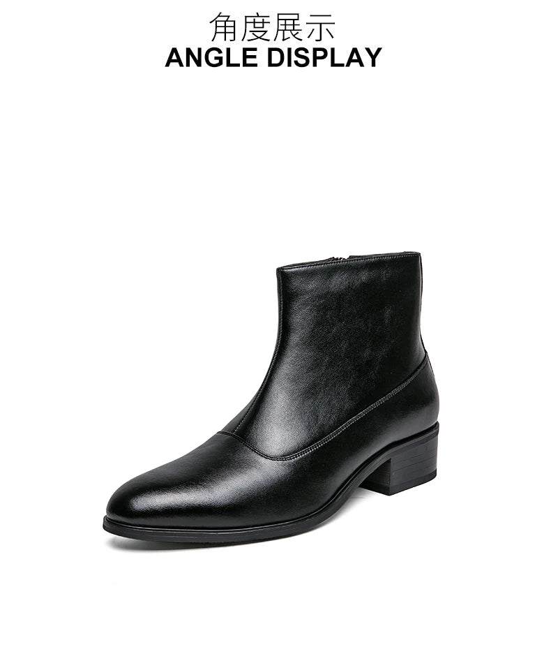 Boots Men Luxury Business Fashion Warm Leather Shoes Men Comfort Fashion Brand Chelsea Boots Gentlemen's Social Boots Men 38-46