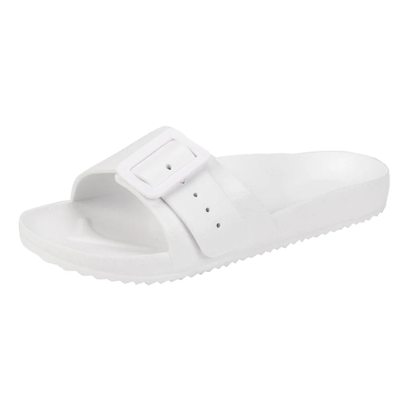 Summer Womens Adjustable Soft Slides Clogs Slipper Outdoor Indoor Flat EVA Slippers Lightweight