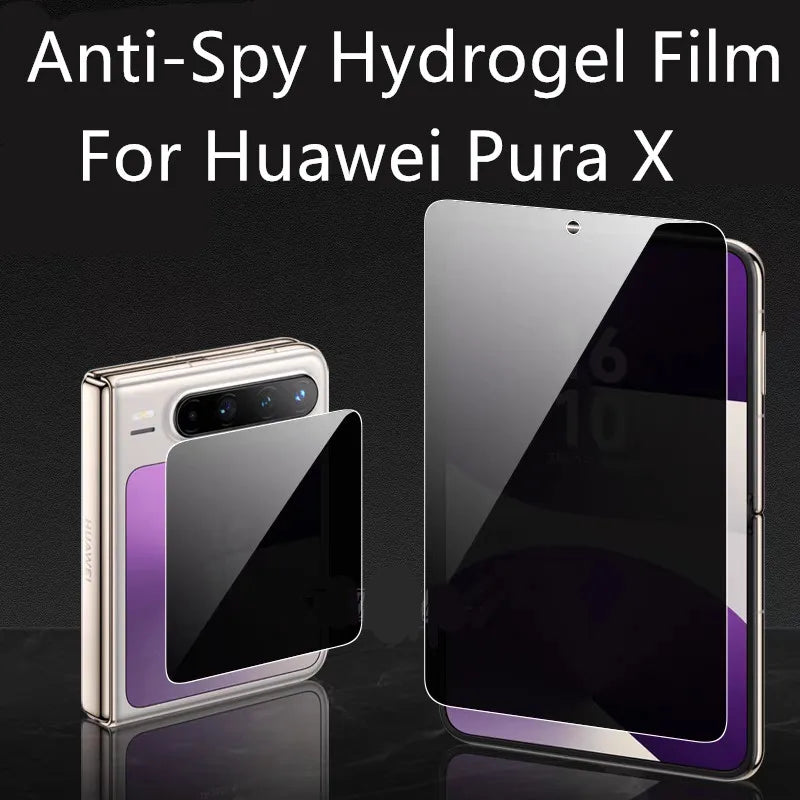Matte HD Soft Anti-Peeping Privacy Screen Protector For Huawei Pura X Max PuraX Anti-Shatter Front Back Anti-Spy Hydrogel Film