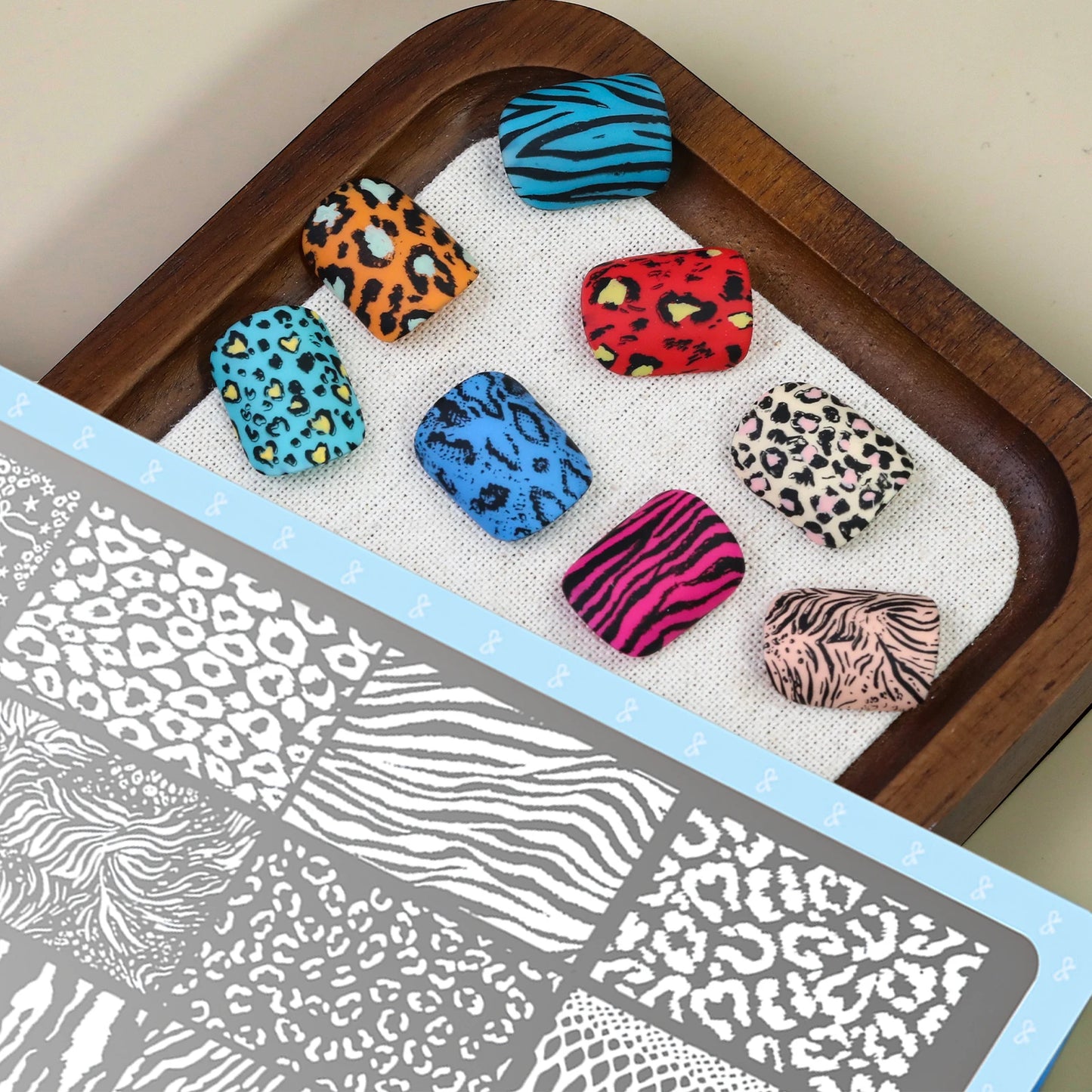 Print Nail Stamping Plate Leopard Snake Pattern Nail Art Stencil Stainless Steel Nail Stamp Template for DIY Manicure nial tools