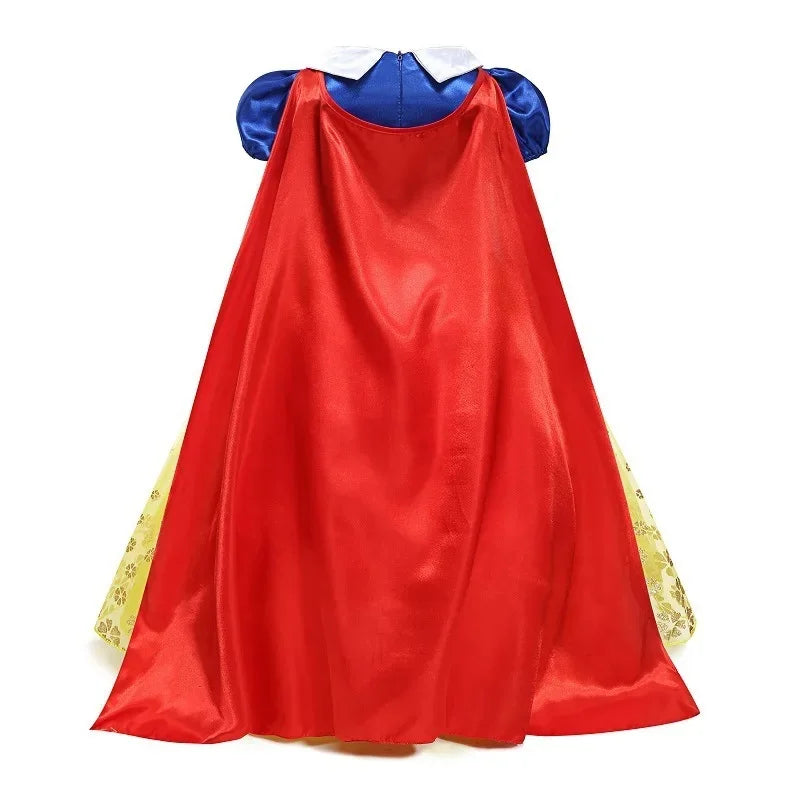 Halloween Birthday Carnival Princess Costume Dress Elsa Anna Snow White Aurora Moana Rapunzel Mermaid Belle for Girls 2-8Y