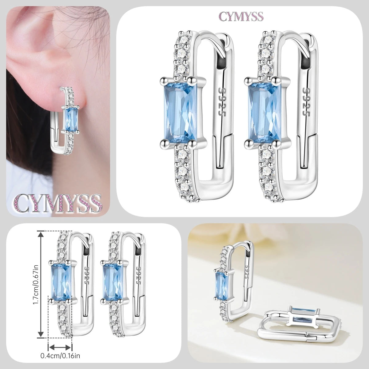 925 Sterling Silver Needle Iris Flower Hoop Earrings for Women Original Elegant Versatile Jewelry Birthday Party Fine Gift 2026