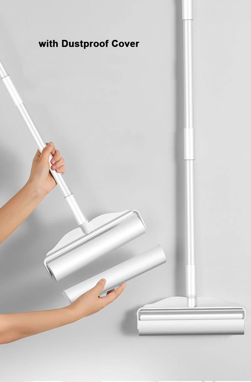 Wide Lint Rollers Brush Large Pet Hair Remover for Sofa Bed Carpet Cleaner Long Handle Dust brush Remover Roller with Refills