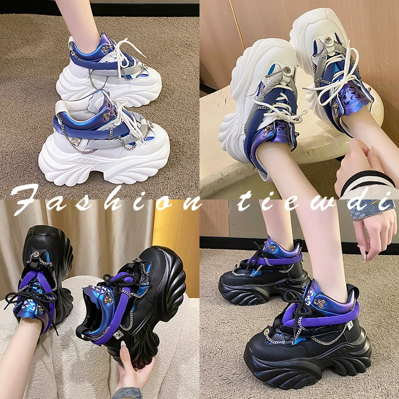 Lovely Kawaii Women sneakers wedge casual shoes woman sneakers women running shoes woman lace-up female sneakers Loafers Shoes