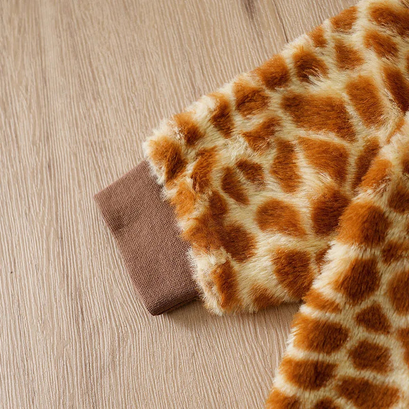 Autumn and Winter Baby Onesie Warmth Comfortable Giraffe Lovely Newborn Baby Boy Girl  0-18 Months Toddler Jumpsuit Hoodie Soft