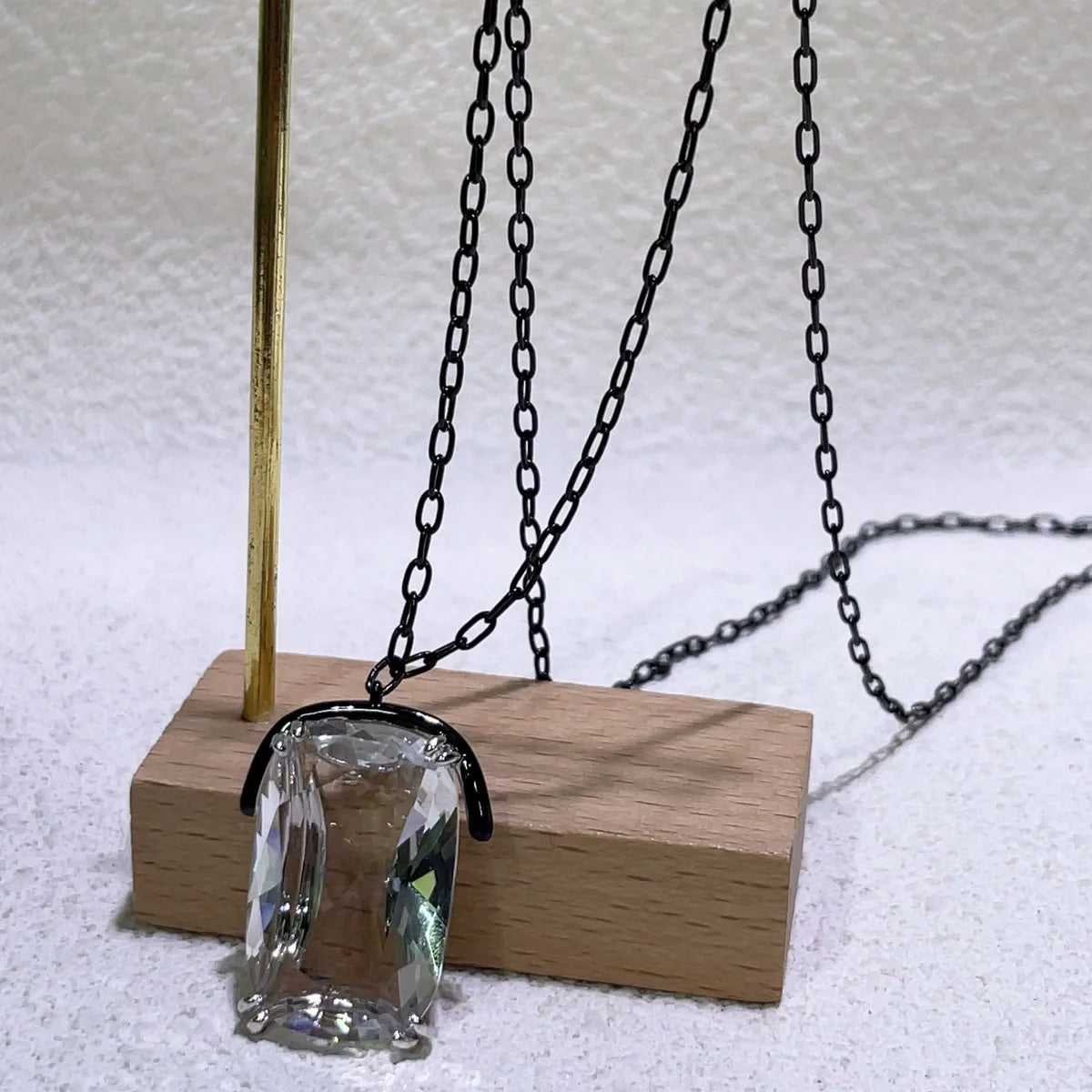 High Quality Fine Jewelry Sets Luxury Black Gold Water Drop Crystal Earring Fashion Necklace Bracelet Romantic Gift for Women