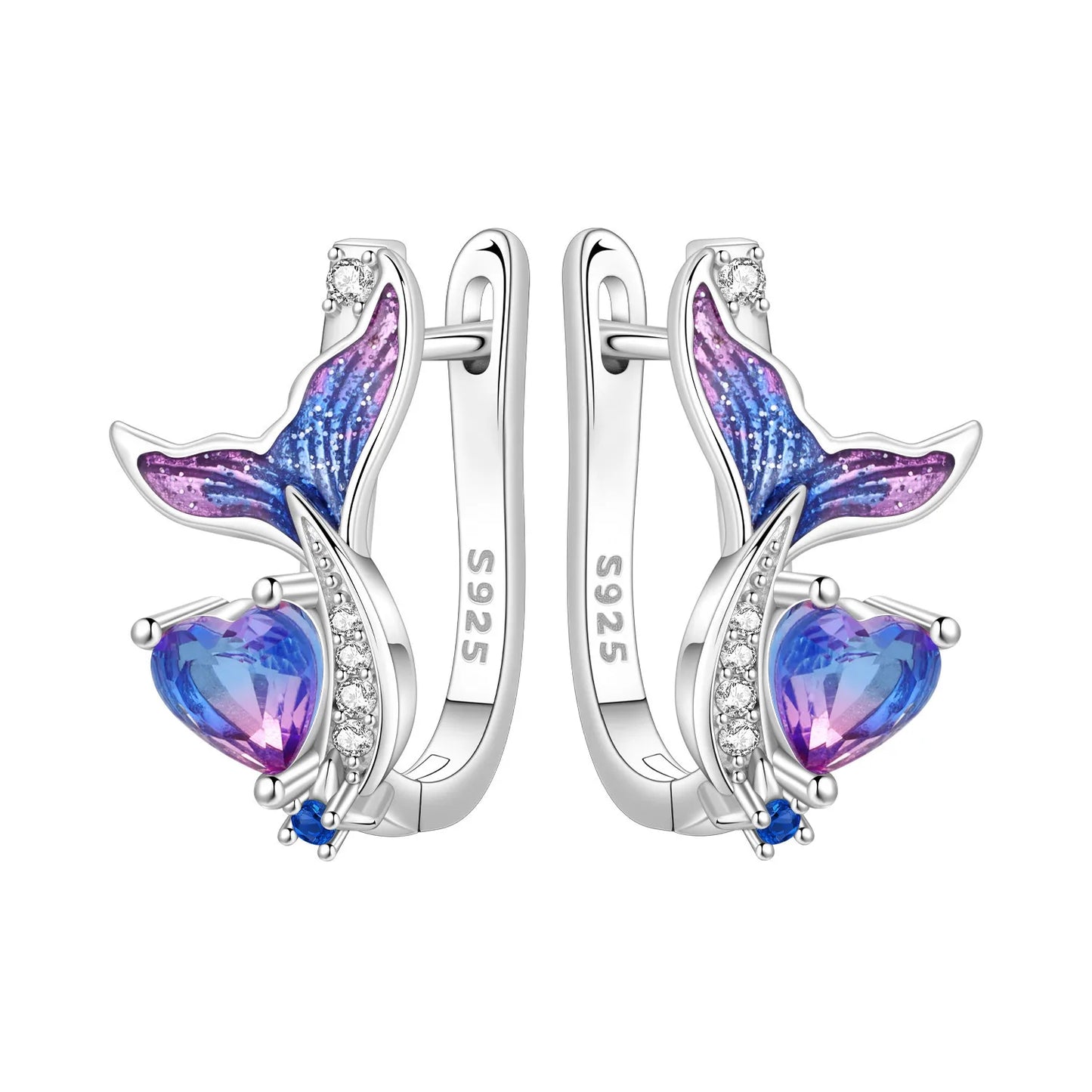 925 Sterling Silver Needle Iris Flower Hoop Earrings for Women Original Elegant Versatile Jewelry Birthday Party Fine Gift 2026