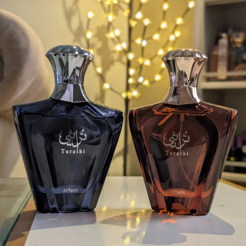 AFNAN Turathi Perfume 100ml Man Eau Parfum Citrus Woody Amber Spicy Fragrance Collection Long Lasting Musk Vanilla Luxury Scent