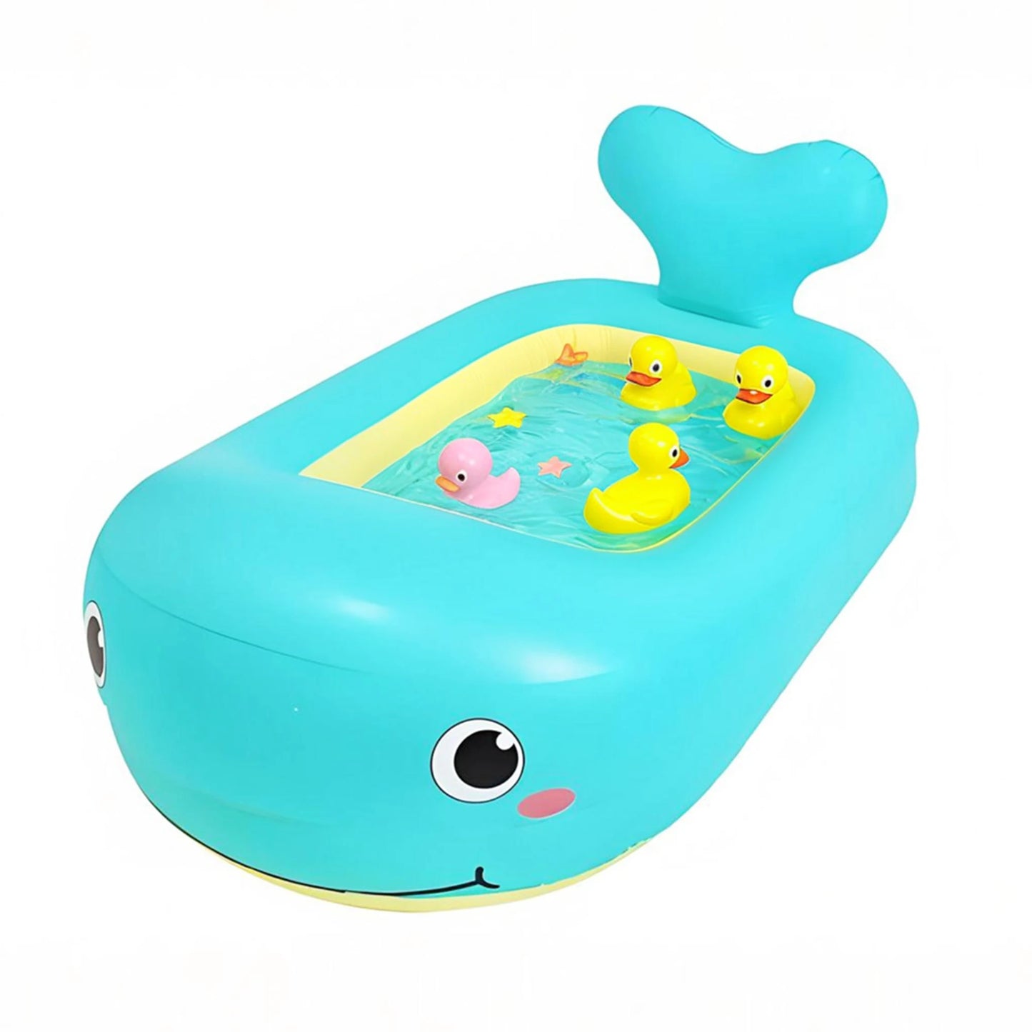 Inflatable Bathtub Pool for Sitting up, Blow up Portable Non-slip Baby Toddler Bathtub for Kids 0-6 Month, Yellow