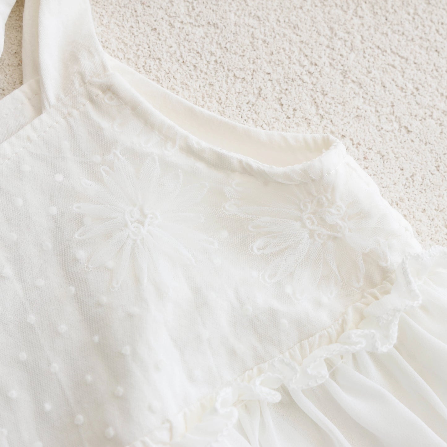 Baby Summer Bow Sling dress Baby Girl Sweet Cute Thin Embroidered Sleeveless Jetsuit