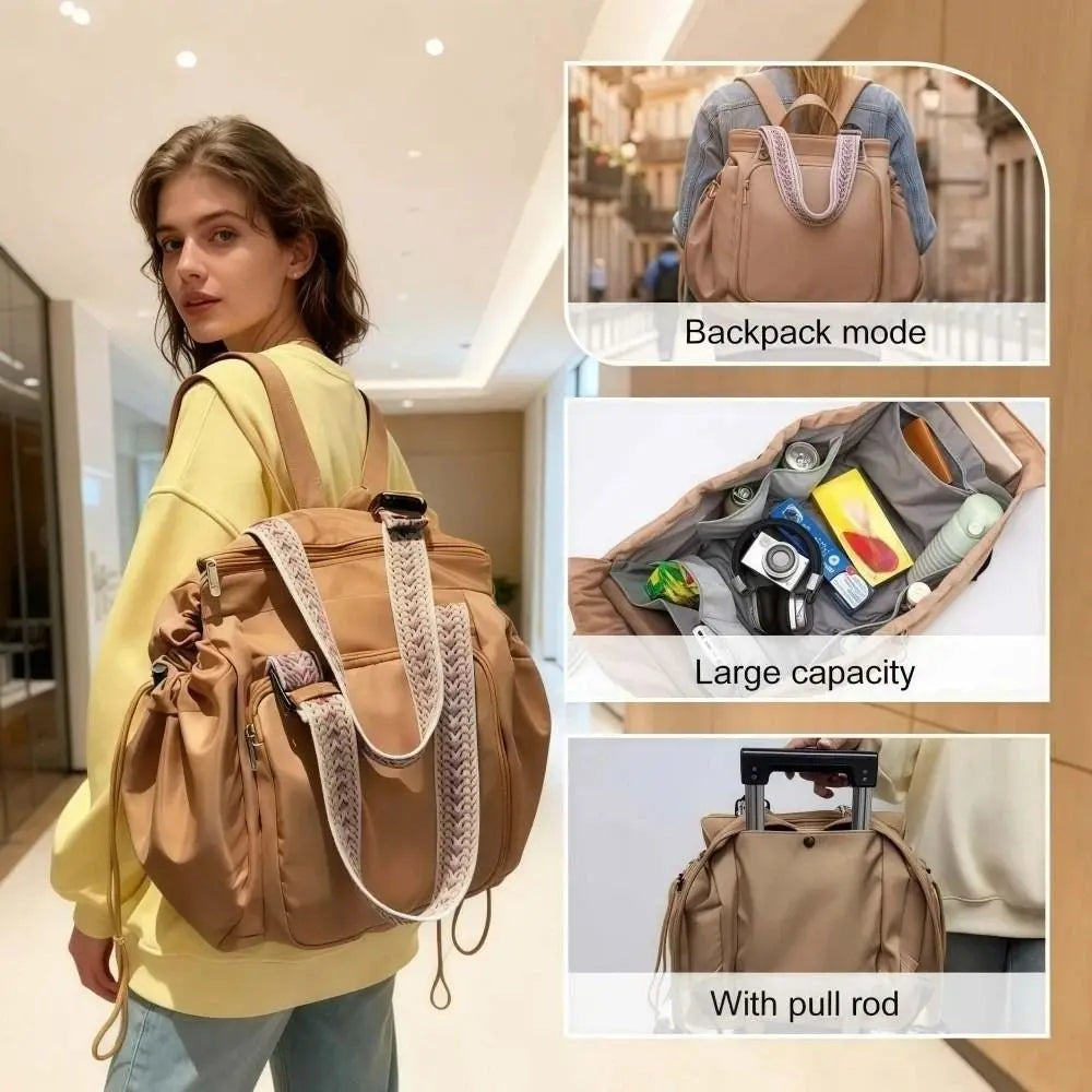 Multifunctional Travel Storage Bag Lightweight Large Capacity Women's Backpack Oxford Cloth Waterproof Tote Bag