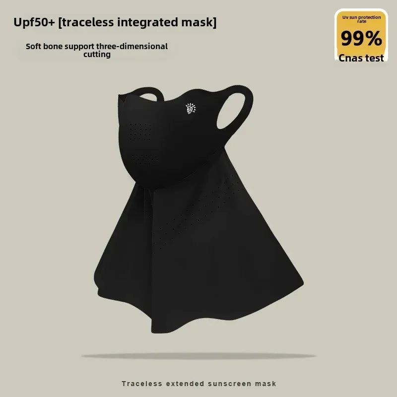 UPF50+ Ice Silk Sunscreen Mask Summer Riding Neck Guard One-piece Mask for Driving Fishing And Mountaineering Sun Protection